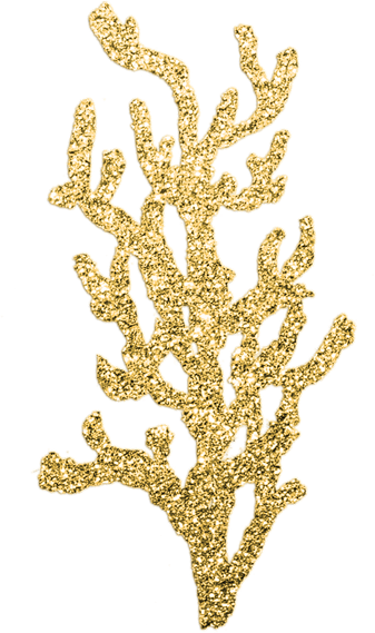 Gold Sparkle Glitter Sea underwater Blue Watercolor Texture